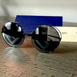 Fendi Run Away 63mm Round Sunglasses